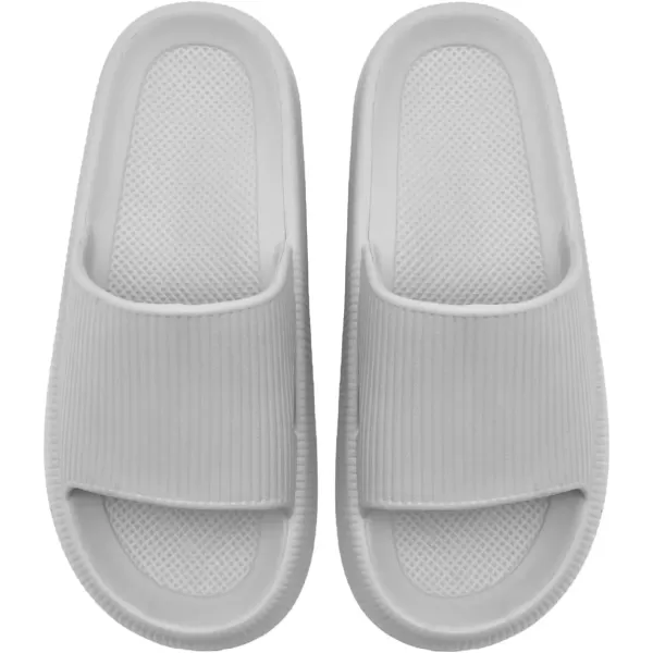 imagerosyclo Arch Support Slides for Women and Men Cloud Recovery Sandals Pillow Plantar Fasciitis Slippers Pain Relief Cushion Cozy Thick Sole Indoor and OutdoorGrey