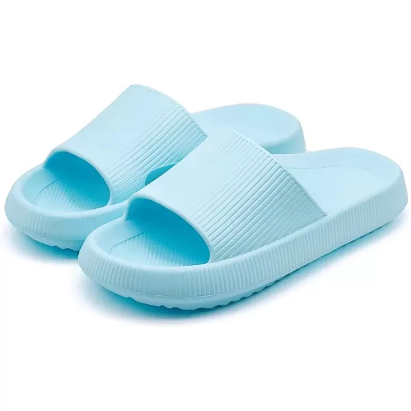 imagerosyclo Arch Support Slides for Women and Men Cloud Recovery Sandals Pillow Plantar Fasciitis Slippers Pain Relief Cushion Cozy Thick Sole Indoor and OutdoorBaby Blue