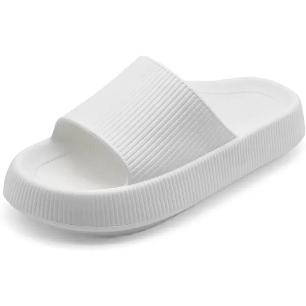 imagerosyclo Arch Support Slides for Women and Men Cloud Recovery Sandals Pillow Plantar Fasciitis Slippers Pain Relief Cushion Cozy Thick Sole Indoor and OutdoorPure White