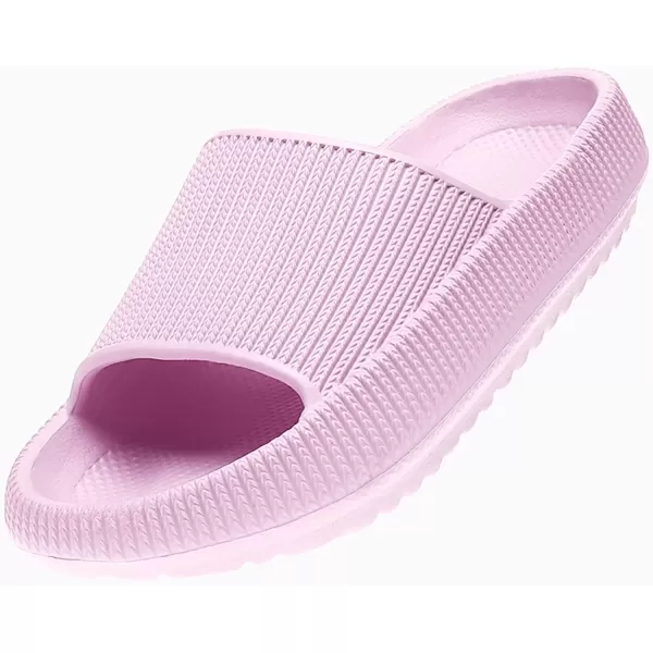 imagerosyclo Cloud Slides for Kids Toddler Pillow Slippers Shower Bathroom NonSlip Open Toe Super Soft Comfy Thick Sole Cozy Boys Girls Home House Cloud Cushion Slide Sandals for Indoor Outdoor ShoesPink