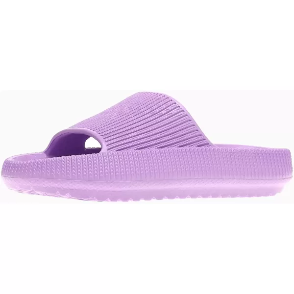 imagerosyclo Cloud Slides for Kids Toddler Pillow Slippers Shower Bathroom NonSlip Open Toe Super Soft Comfy Thick Sole Cozy Boys Girls Home House Cloud Cushion Slide Sandals for Indoor Outdoor ShoesPurple