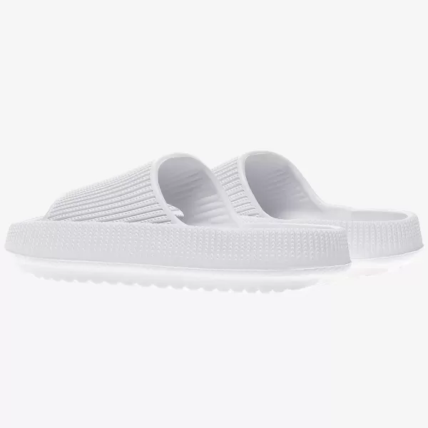 imagerosyclo Cloud Slides for Kids Toddler Pillow Slippers Shower Bathroom NonSlip Open Toe Super Soft Comfy Thick Sole Cozy Boys Girls Home House Cloud Cushion Slide Sandals for Indoor Outdoor ShoesWhite