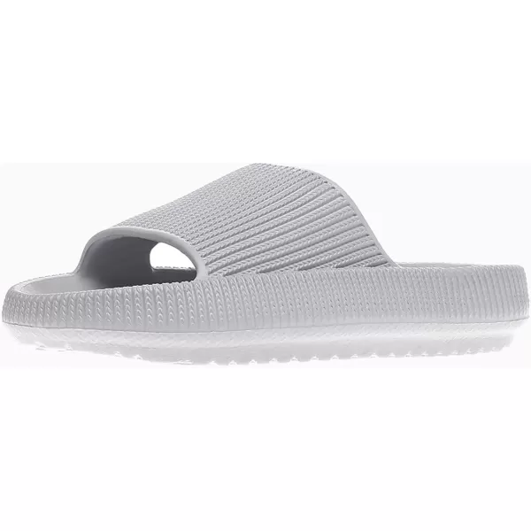 imagerosyclo Cloud Slides for Kids Toddler Pillow Slippers Shower Bathroom NonSlip Open Toe Super Soft Comfy Thick Sole Cozy Boys Girls Home House Cloud Cushion Slide Sandals for Indoor Outdoor ShoesGrey