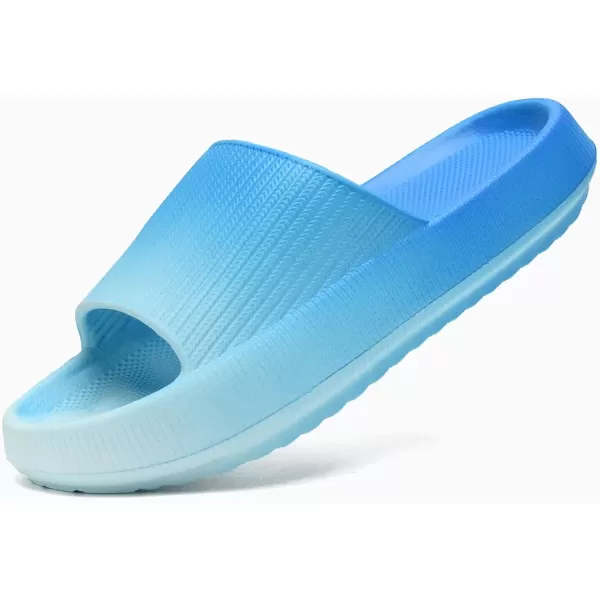 imagerosyclo Cloud Slides for Kids Toddler Pillow Slippers Shower Bathroom NonSlip Open Toe Super Soft Comfy Thick Sole Cozy Boys Girls Home House Cloud Cushion Slide Sandals for Indoor Outdoor ShoesOcean