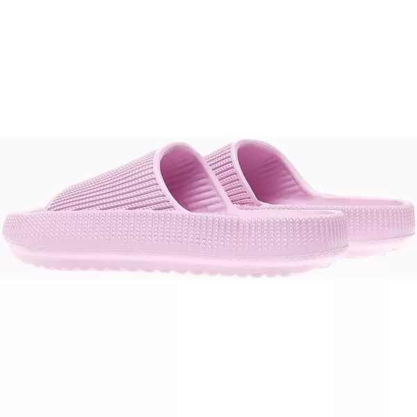 imagerosyclo Cloud Slides for Kids Toddler Pillow Slippers Shower Bathroom NonSlip Open Toe Super Soft Comfy Thick Sole Cozy Boys Girls Home House Cloud Cushion Slide Sandals for Indoor Outdoor ShoesPink