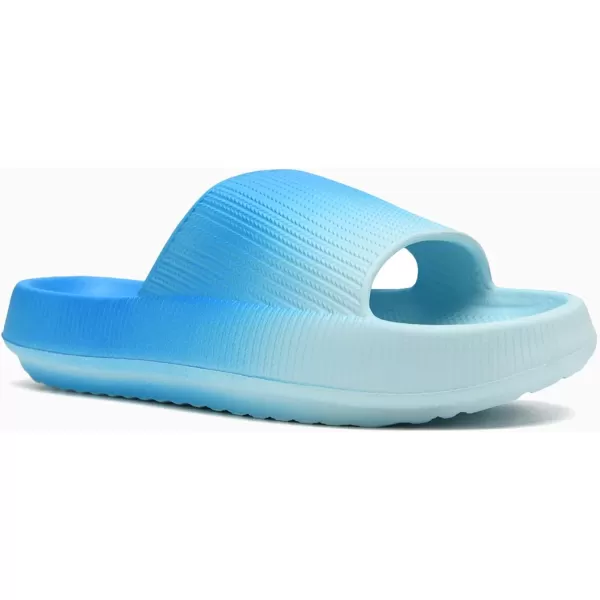 imagerosyclo Cloud Slides for Kids Toddler Pillow Slippers Shower Bathroom NonSlip Open Toe Super Soft Comfy Thick Sole Cozy Boys Girls Home House Cloud Cushion Slide Sandals for Indoor Outdoor ShoesOcean