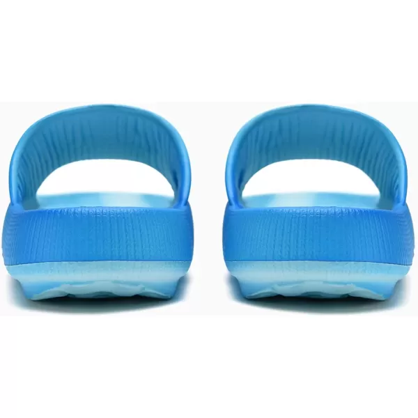 imagerosyclo Cloud Slides for Kids Toddler Pillow Slippers Shower Bathroom NonSlip Open Toe Super Soft Comfy Thick Sole Cozy Boys Girls Home House Cloud Cushion Slide Sandals for Indoor Outdoor ShoesOcean