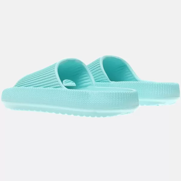 imagerosyclo Cloud Slides for Kids Toddler Pillow Slippers Shower Bathroom NonSlip Open Toe Super Soft Comfy Thick Sole Cozy Boys Girls Home House Cloud Cushion Slide Sandals for Indoor Outdoor ShoesMint Green