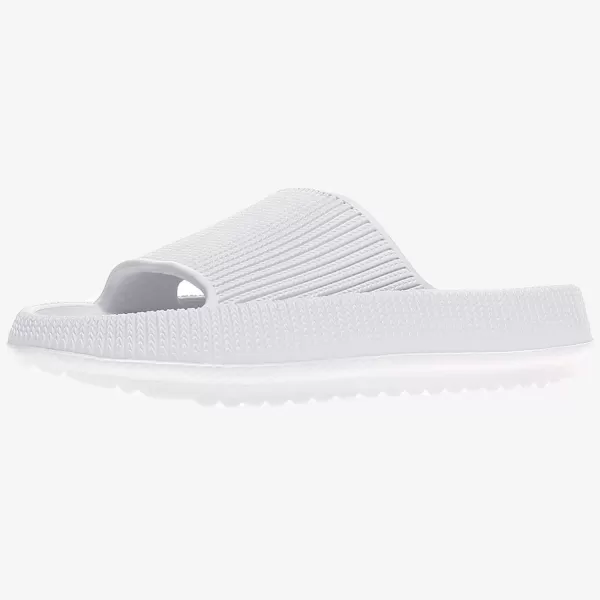 imagerosyclo Cloud Slides for Kids Toddler Pillow Slippers Shower Bathroom NonSlip Open Toe Super Soft Comfy Thick Sole Cozy Boys Girls Home House Cloud Cushion Slide Sandals for Indoor Outdoor ShoesWhite