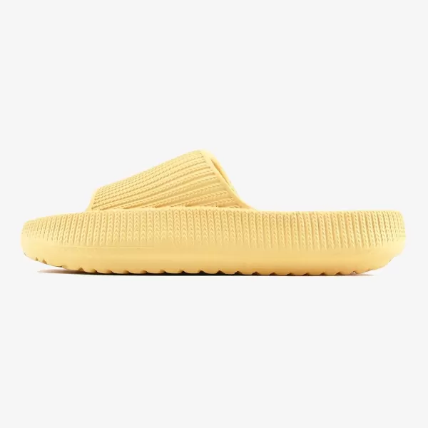 imagerosyclo Cloud Slides for Kids Toddler Pillow Slippers Shower Bathroom NonSlip Open Toe Super Soft Comfy Thick Sole Cozy Boys Girls Home House Cloud Cushion Slide Sandals for Indoor Outdoor ShoesYellow