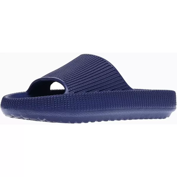 imagerosyclo Cloud Slides for Kids Toddler Pillow Slippers Shower Bathroom NonSlip Open Toe Super Soft Comfy Thick Sole Cozy Boys Girls Home House Cloud Cushion Slide Sandals for Indoor Outdoor ShoesNavy