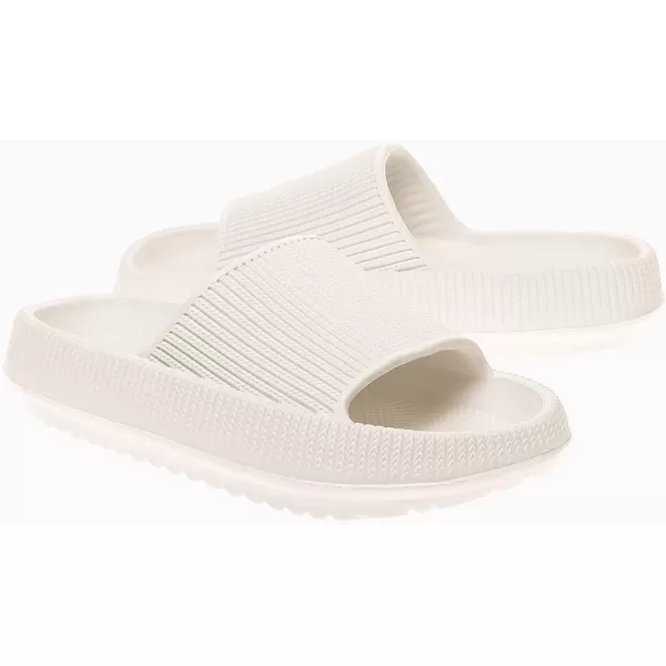 imagerosyclo Cloud Slides for Kids Toddler Pillow Slippers Shower Bathroom NonSlip Open Toe Super Soft Comfy Thick Sole Cozy Boys Girls Home House Cloud Cushion Slide Sandals for Indoor Outdoor ShoesBeige