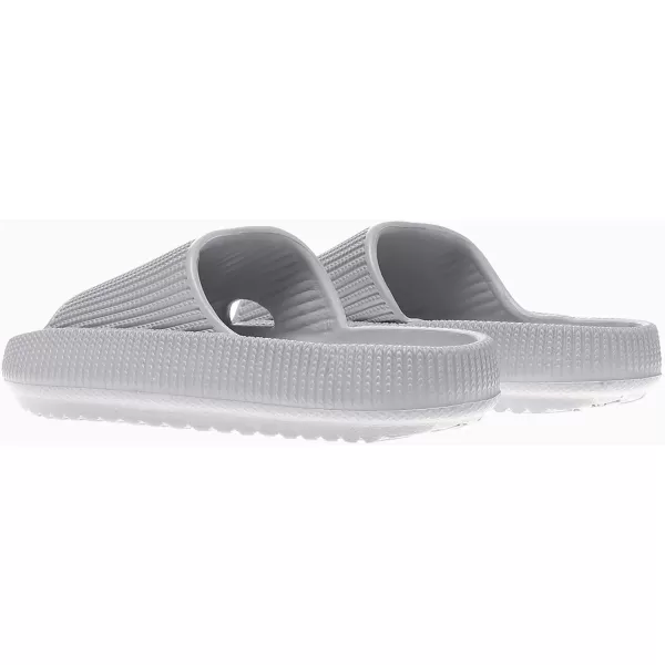 imagerosyclo Cloud Slides for Kids Toddler Pillow Slippers Shower Bathroom NonSlip Open Toe Super Soft Comfy Thick Sole Cozy Boys Girls Home House Cloud Cushion Slide Sandals for Indoor Outdoor ShoesGrey