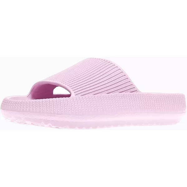 imagerosyclo Cloud Slides for Kids Toddler Pillow Slippers Shower Bathroom NonSlip Open Toe Super Soft Comfy Thick Sole Cozy Boys Girls Home House Cloud Cushion Slide Sandals for Indoor Outdoor ShoesPink
