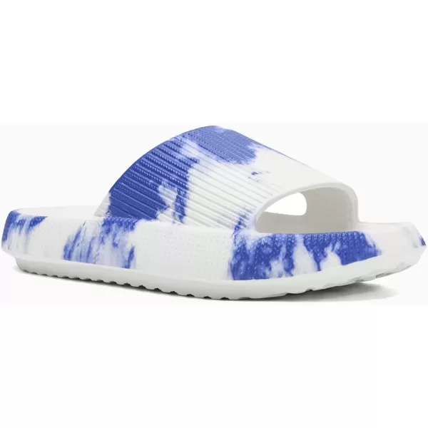 imagerosyclo Cloud Slides for Kids Toddler Pillow Slippers Shower Bathroom NonSlip Open Toe Super Soft Comfy Thick Sole Cozy Boys Girls Home House Cloud Cushion Slide Sandals for Indoor Outdoor ShoesBlue and White Porcelain