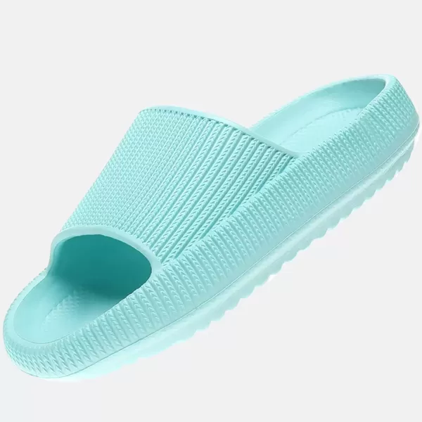 imagerosyclo Cloud Slides for Kids Toddler Pillow Slippers Shower Bathroom NonSlip Open Toe Super Soft Comfy Thick Sole Cozy Boys Girls Home House Cloud Cushion Slide Sandals for Indoor Outdoor ShoesMint Green