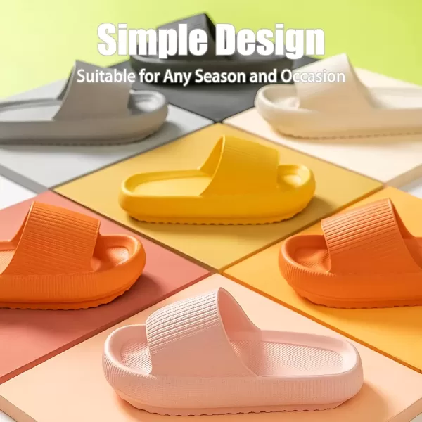 imagerosyclo Cloud Slippers for Women and Men Pillow House Slippers Shower Shoes Indoor Slides Bathroom Sandals Ultimate Comfort Lightweight Thick Sole NonSlip Easy to CleanGrey