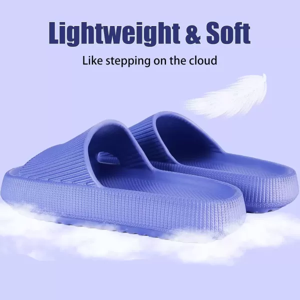imagerosyclo Cloud Slippers for Women and Men Pillow House Slippers Shower Shoes Indoor Slides Bathroom Sandals Ultimate Comfort Lightweight Thick Sole NonSlip Easy to CleanLavender