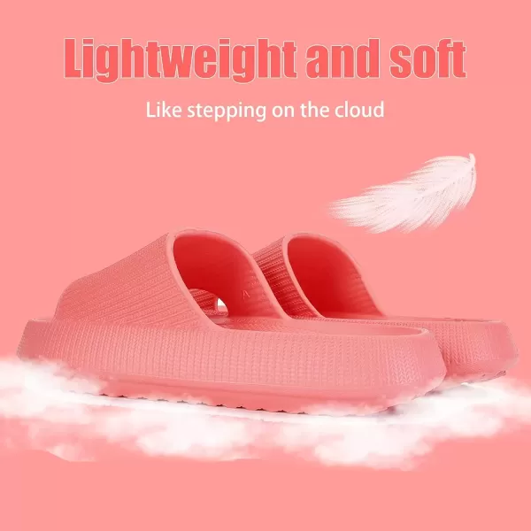 imagerosyclo Cloud Slippers for Women and Men Pillow House Slippers Shower Shoes Indoor Slides Bathroom Sandals Ultimate Comfort Lightweight Thick Sole NonSlip Easy to CleanWatermelon Red