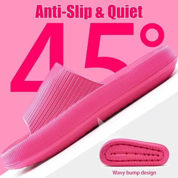 imagerosyclo Cloud Slippers for Women and Men Pillow House Slippers Shower Shoes Indoor Slides Bathroom Sandals Ultimate Comfort Lightweight Thick Sole NonSlip Easy to CleanHot Pink