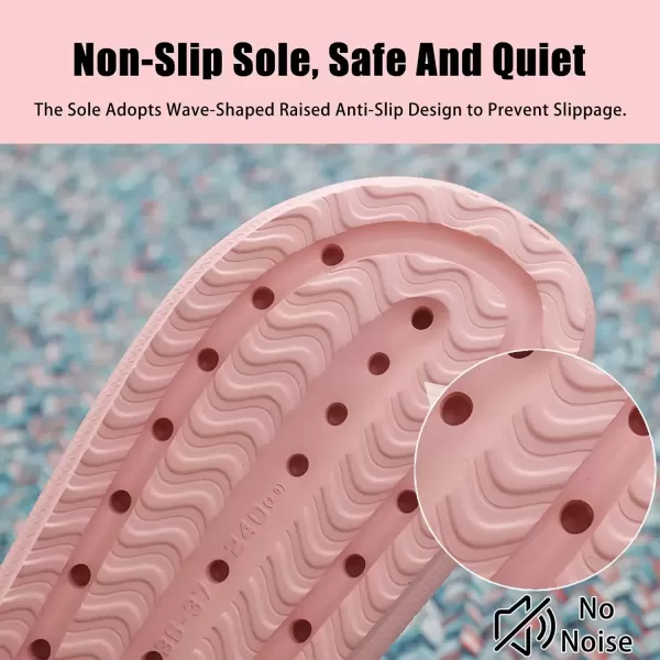 imagerosyclo Cloud Slippers for Women and Men Pillow House Slippers Shower Shoes Indoor Slides Bathroom Sandals Ultimate Comfort Lightweight Thick Sole NonSlip Easy to CleanPink