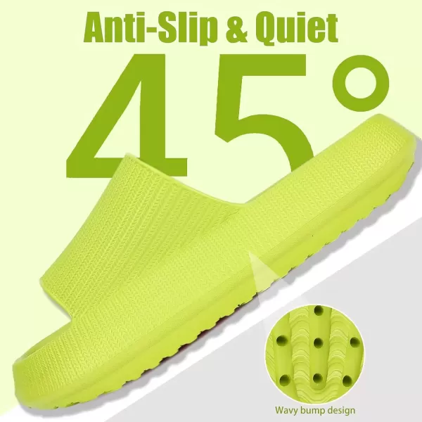 imagerosyclo Cloud Slippers for Women and Men Pillow House Slippers Shower Shoes Indoor Slides Bathroom Sandals Ultimate Comfort Lightweight Thick Sole NonSlip Easy to CleanAvocado Green