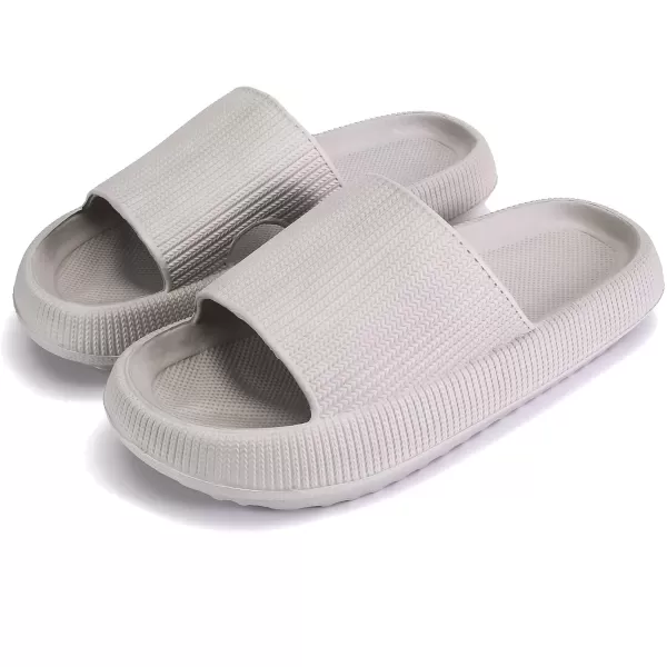 imagerosyclo Cloud Slippers for Women and Men Pillow House Slippers Shower Shoes Indoor Slides Bathroom Sandals Ultimate Comfort Lightweight Thick Sole NonSlip Easy to CleanGrey