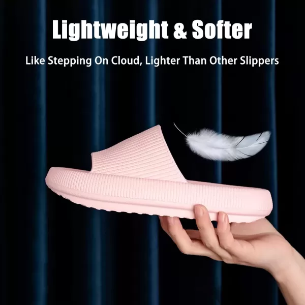 imagerosyclo Cloud Slippers for Women and Men Pillow House Slippers Shower Shoes Indoor Slides Bathroom Sandals Ultimate Comfort Lightweight Thick Sole NonSlip Easy to CleanPink
