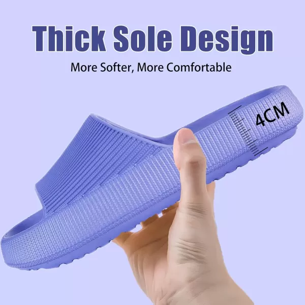 imagerosyclo Cloud Slippers for Women and Men Pillow House Slippers Shower Shoes Indoor Slides Bathroom Sandals Ultimate Comfort Lightweight Thick Sole NonSlip Easy to CleanLavender