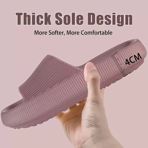 imagerosyclo Cloud Slippers for Women and Men Pillow House Slippers Shower Shoes Indoor Slides Bathroom Sandals Ultimate Comfort Lightweight Thick Sole NonSlip Easy to CleanWine Red