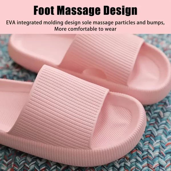 imagerosyclo Cloud Slippers for Women and Men Pillow House Slippers Shower Shoes Indoor Slides Bathroom Sandals Ultimate Comfort Lightweight Thick Sole NonSlip Easy to CleanPink