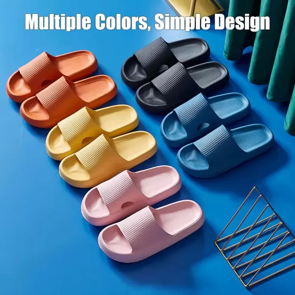 imagerosyclo Cloud Slippers for Women and Men Pillow House Slippers Shower Shoes Indoor Slides Bathroom Sandals Ultimate Comfort Lightweight Thick Sole NonSlip Easy to CleanBlack