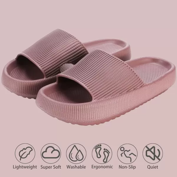 imagerosyclo Cloud Slippers for Women and Men Pillow House Slippers Shower Shoes Indoor Slides Bathroom Sandals Ultimate Comfort Lightweight Thick Sole NonSlip Easy to CleanWine Red