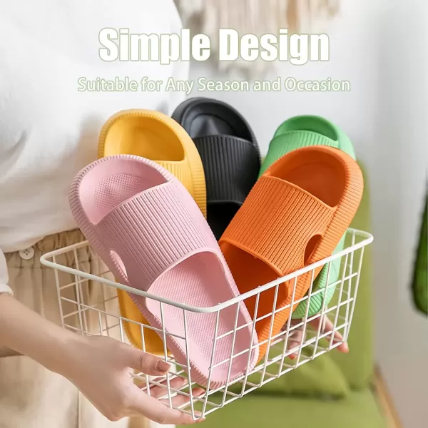 imagerosyclo Cloud Slippers for Women and Men Pillow House Slippers Shower Shoes Indoor Slides Bathroom Sandals Ultimate Comfort Lightweight Thick Sole NonSlip Easy to CleanVolt Green
