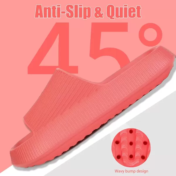 imagerosyclo Cloud Slippers for Women and Men Pillow House Slippers Shower Shoes Indoor Slides Bathroom Sandals Ultimate Comfort Lightweight Thick Sole NonSlip Easy to CleanWatermelon Red