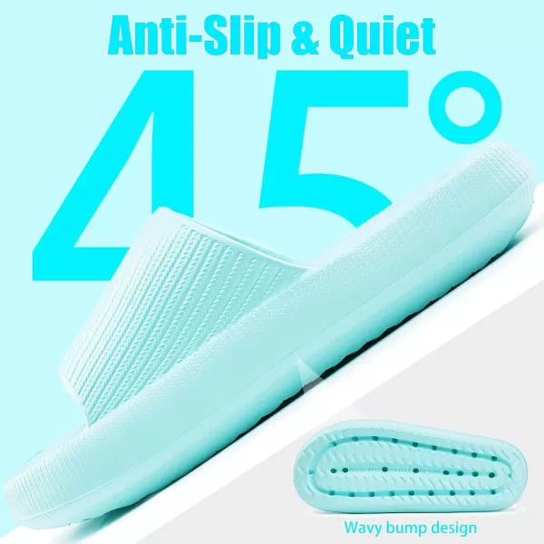 imagerosyclo Cloud Slippers for Women and Men Pillow House Slippers Shower Shoes Indoor Slides Bathroom Sandals Ultimate Comfort Lightweight Thick Sole NonSlip Easy to CleanMint Green