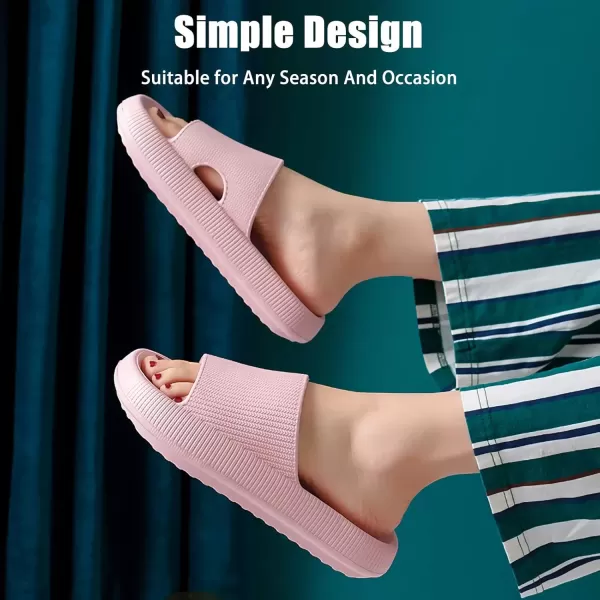 imagerosyclo Cloud Slippers for Women and Men Pillow House Slippers Shower Shoes Indoor Slides Bathroom Sandals Ultimate Comfort Lightweight Thick Sole NonSlip Easy to CleanPink