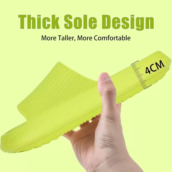 imagerosyclo Cloud Slippers for Women and Men Pillow House Slippers Shower Shoes Indoor Slides Bathroom Sandals Ultimate Comfort Lightweight Thick Sole NonSlip Easy to CleanAvocado Green
