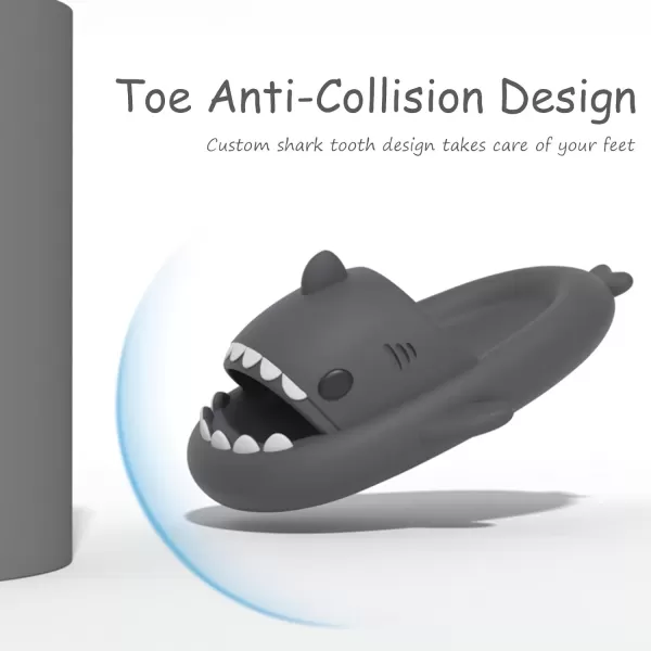 imagerosyclo Shark Slides for Women and Men Cute Shark Slippers Adult Youth Cloudy Summer Soft Lightweight AntiSlip Thick Sole Beach House Cloud Cushioned Shower Slide Sandals Indoor OutdoorBlack1