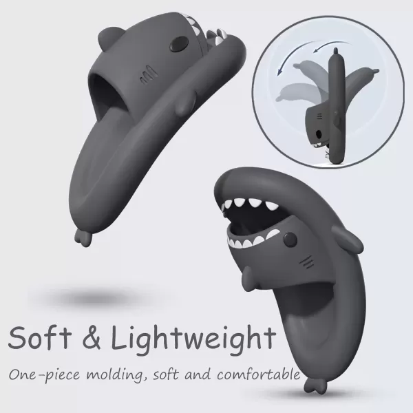 imagerosyclo Shark Slides for Women and Men Cute Shark Slippers Adult Youth Cloudy Summer Soft Lightweight AntiSlip Thick Sole Beach House Cloud Cushioned Shower Slide Sandals Indoor OutdoorPale Pink