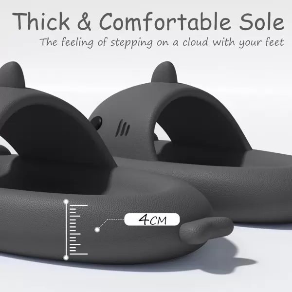 imagerosyclo Shark Slides for Women and Men Cute Shark Slippers Adult Youth Cloudy Summer Soft Lightweight AntiSlip Thick Sole Beach House Cloud Cushioned Shower Slide Sandals Indoor OutdoorGreen