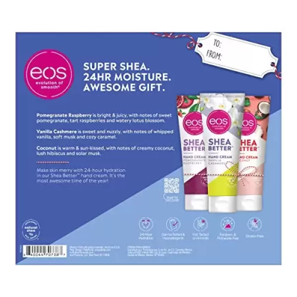 imageBundle of eos Shea Better Hand Cream  Vanilla Cashmere  Fresh ampamp Cozy  Coconut  Lavender  Pink CitrusCoconut Pomegranate Raspberry Vanilla