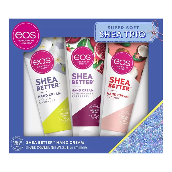 imageBundle of eos Shea Better Hand Cream  Vanilla Cashmere  Fresh ampamp Cozy  Coconut  Lavender  Pink CitrusCoconut Pomegranate Raspberry Vanilla