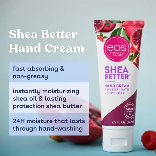 imageBundle of eos Shea Better Hand Cream  Vanilla Cashmere  Fresh ampamp Cozy  Coconut  Lavender  Pink CitrusPomegranate Raspberry