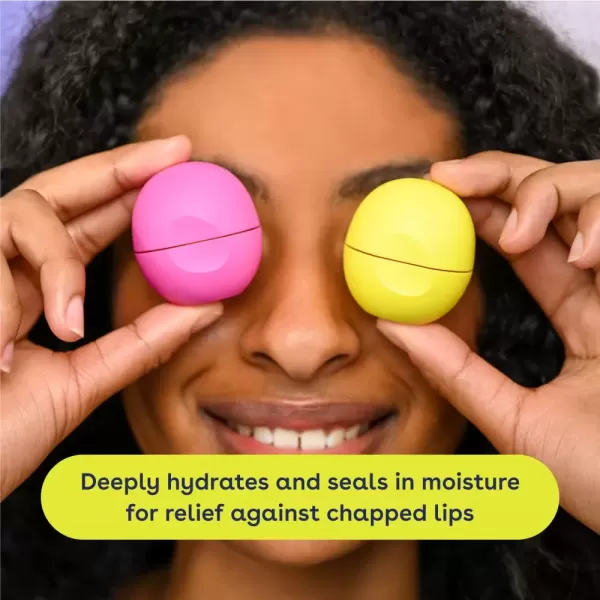 imageeos 100 Natural Lip Balms Coconut Milk Pineapple Passionfruit Watermelon Fros ampamp Raspberry Kiwi Splash AllDay Moisture Lip Care 014 oz 4PackVanilla Mint