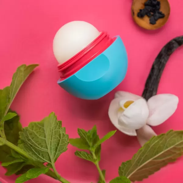 imageeos 100 Natural Lip Balms Coconut Milk Pineapple Passionfruit Watermelon Fros ampamp Raspberry Kiwi Splash AllDay Moisture Lip Care 014 oz 4PackVanilla Mint
