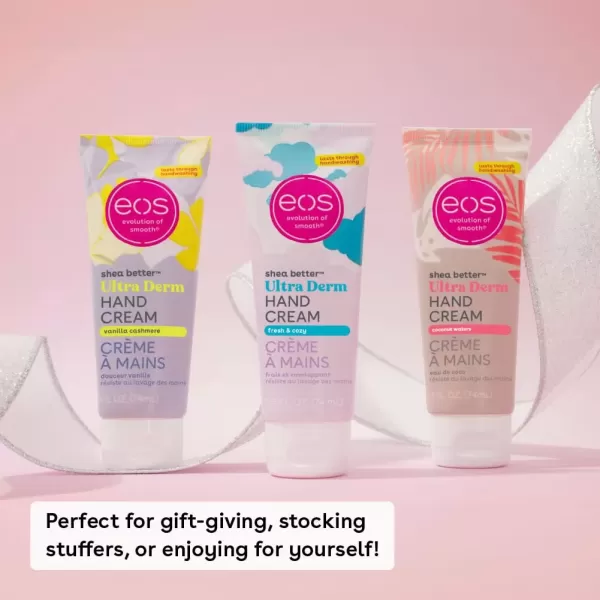 imageeos Bestselling Hand Cream Trio Vanilla Cashmere Coconut Waters Fresh ampamp Cozy Holiday Gift Set Stocking Stuffers 25 fl oz 3Pack