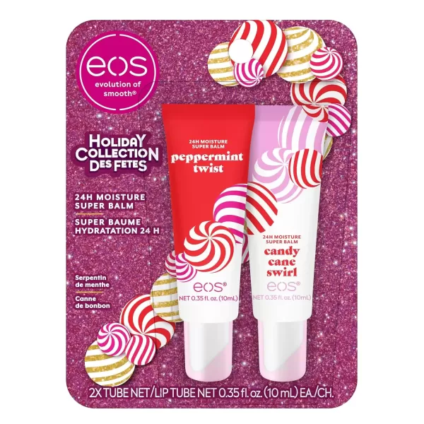 imageeos Holiday 24H Moisture Mini Super Balm Set Speculoos Cookie Butter Iced Gingerbread Vanilla Cake Batter LimitedEdition Lip Care Stocking Stuffers 020 fl oz 3PackSpeculoos Cookie Butter