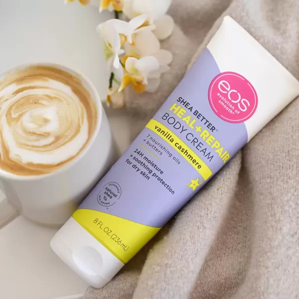 imageeos Shea Better Body Cream  Vanilla Cashmere Natural Body Lotion and Skin Care 24 Hour Hydration with Shea Butter ampamp Oil 8 oz 1 Pack8 Fl Oz Pack of 1