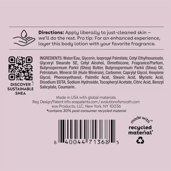 imageeos Shea Better Body Lotion Strawberry Dream 24Hour Moisture Skin Care Lightweight ampamp NonGreasy Made with Natural Shea Vegan 16 fl ozCoconut Waters